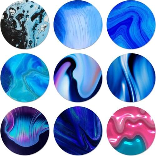 Liquid wallpapers Icons Pins Badge Decoration Brooches Metal Badges For Clothes Backpack Decoration 58mm