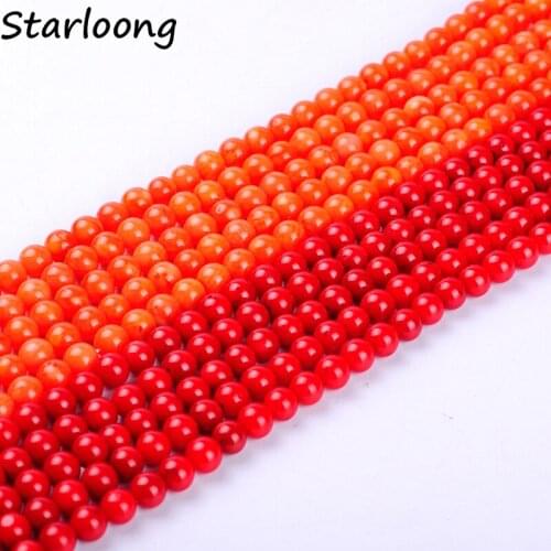 1pack/lot 7.5mm High quality Round Natural Red pink orange Coral loose spacer beads DIY for bracelet necklace jewelry making