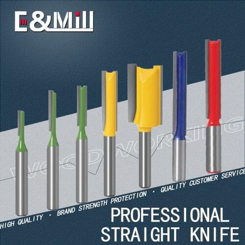 1x lengthen double-edged straight knife slotting knife woodworking milling cutter trimming machine engraving machine cutter head