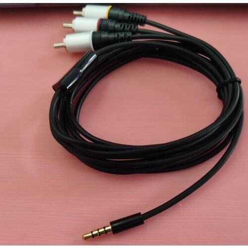 3.5mm Mini AV to 3 RCA Male Adapter Audio Video Cable 2m length