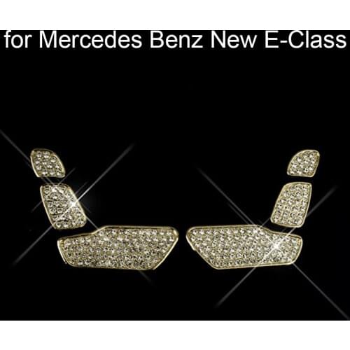 3 colors optional 6 pcs for M-ercedes for B-enz E-Class GLA/GLK/ML/GL S/eat adjustment button cover Diamond decoration interior