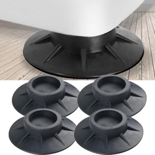 4Pcs Floor Mat Elasticity Black Protectors Furniture Anti Vibration Rubber Feet Pads Washing Machine Non Slip Shock Proof#734