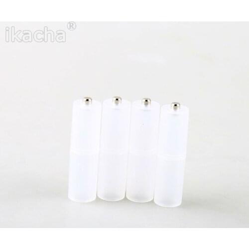 4pcs Plastic Battery Adapter Convertor Size For AAA to AA Cell Battery Adaptor Case Converter Switcher Free Shipping