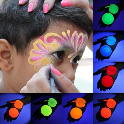 7PCS 30g/pc Water Activated Vibrant Face And Body Paint Non-toxic Professional Makeup Pigment For Festival, Halloween Costume