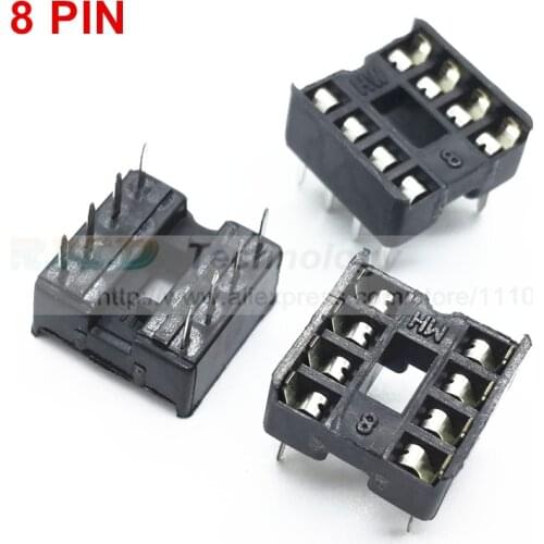 8pin ic seat 8pin ic socket chip base ic sockets slot 50pcs/lot free shipping
