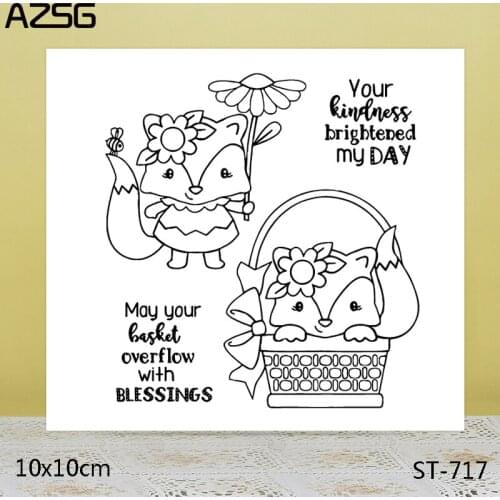 AZSG Cute Squirrel Clear Stamps/Seals For DIY Scrapbooking/Card Making/Album Decorative Silicone Stamp Crafts
