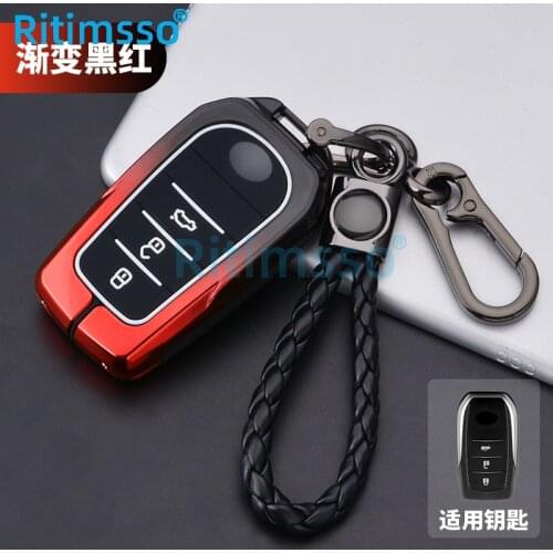 Zinc Alloy Car Remote Key Case Cover Fob for Toyota Corolla RAV4 Auris Crown Camry Prius CHR Prado Crown Land Cruiser 200 Aygo