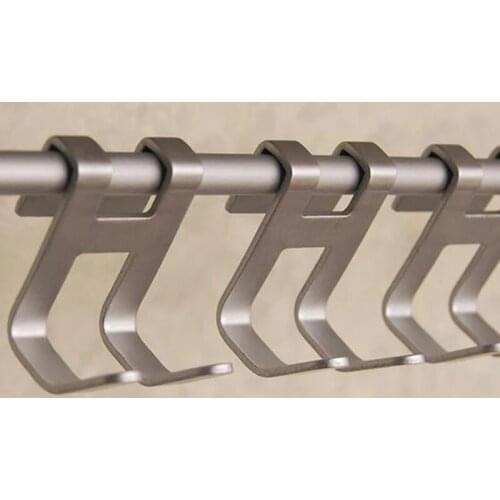 Space Aluminum Metal Shower Frameless Glass Door Hook Free Hole Towel Holder Hanger Bathroom Towel Rack For Bathroom Accessories