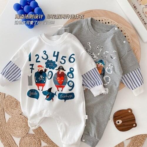Mumbabes Girls Rompers 100% Cotton Long Sleeve Infant Baby Jumpsuits Newborn Clothes Boy Cartoon Rompers Autumn Outfit DF01