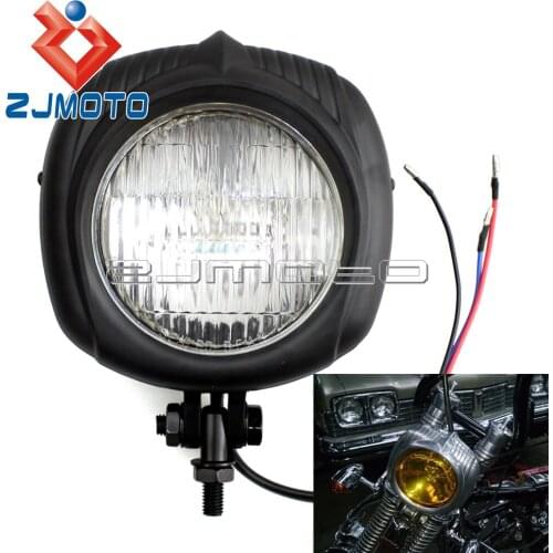 For Harley Cafe Racer Electroline Bronze Headlight Vintage Headlight For Honda Yamaha Cafe Racer Chopper Bobber Headlamp