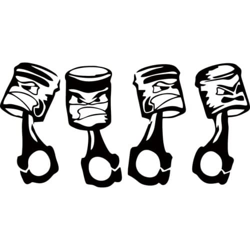 Personality Small Angry Pistons Car Decal Car Vinyl Waterproof Stickers Car Stying