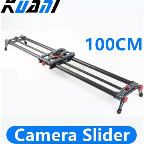 KUANI 100cm Carbon fiber camera slider 10kg bear travel video slider dolly track dslr rail for Nikon Canon Sony videographer 1 o