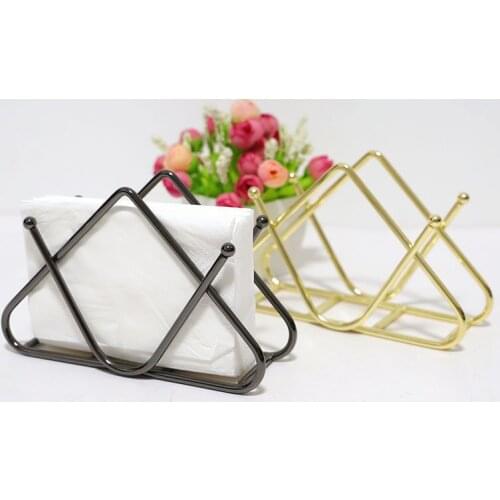 Restaurant Hotel Cafe Metal Desktop Paper Holder Seat Board Paper Storage Shelf Paper Towel Clip Nordic Metal Paper Towel Rack