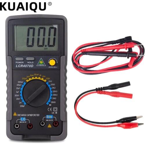 LCR Meter LCR4070D Multimeter Digital Professional Capacitor Capacitance Inductance Resistance Tester ESR Meter 200pF ~ 2000μF