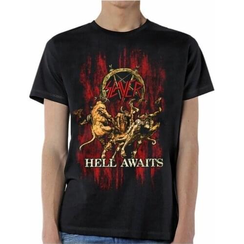 SLAYER - Hell Awaits T SHIRT S-M-L-XL-2XL New Official H3 Sportgear Merchandise
