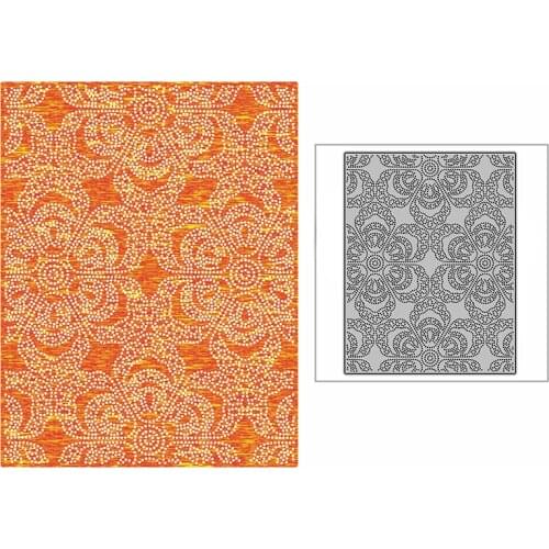 New Dotted Doodle Flower Background Panel 2021 Metal Cutting Dies for DIY Scrapbooking and Card Making Embossing Craft No Stamps