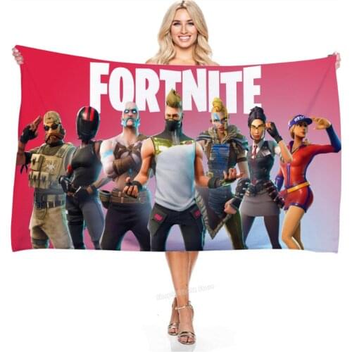 Fortnites Beach Towel Game fortress night Digital Printing Rectangular shower Towel Microfiber Bath Towels Adult Travel Vacation
