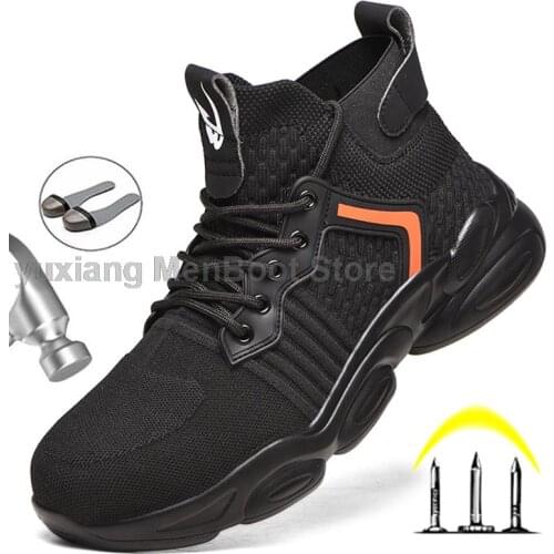 Unisex Steel Toe Boots for Man Work Shoes for Women Lightweight Safety Shoes Industrial Construction Sneakers Safety Work Boots