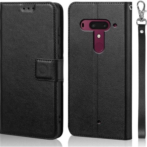 Luxury Flip Case For HTC U12 Plus 6.0 inch Cover Original Book Design Leather Phone Coque Wallet Capa Stand With Strap Holders