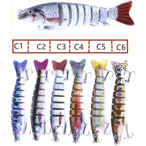 Fishing Wobblers Lifelike Fishing Lure 8 Segment Swimbait Crankbait Hard Bait Slow 12cm 18g Artificial Lures