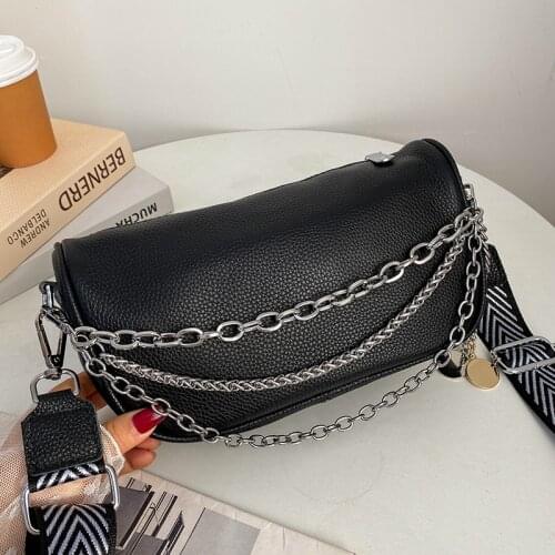 Genuine Leather Women Shoulder Bag Designer Chains Ladies Handbags Luxury Cowhide Women Bags High Quality Female Crossbody Bags