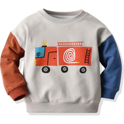 Toddler Hoodies Infant Kid Baby Girl Boy Winter Warm Sweater Cartoon Car Tops Outfits Clothes Size 1-5Y