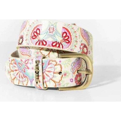 2019 Spanish style exquisite embroidery flower womens belt