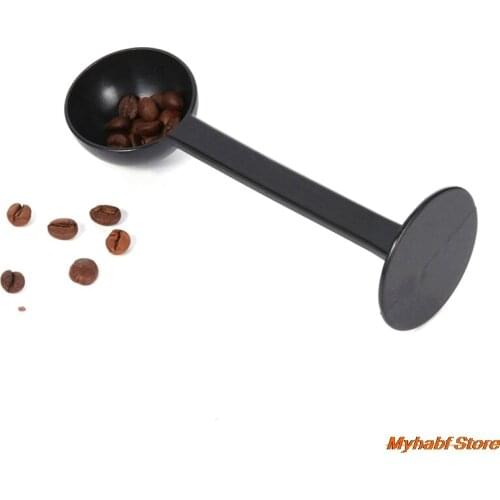 1pc Coffee Tamping Scoop 2 in 1 Coffee Bean Powder Measuring Tamper Spoon Plastic Coffee Tamper Coffeeware Kitchen Accessories