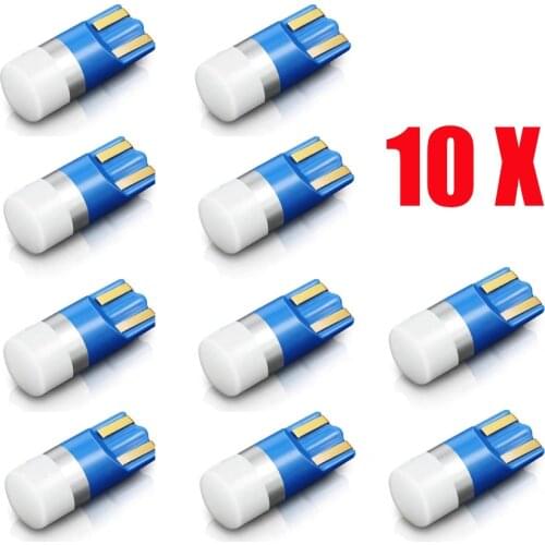 10x 3030 SMD 350LM T10 W5W LED Car Light Auto Clearance Reading Lamp Vehicle Dome Door Bulb Accessories Pure White 6000K 12V