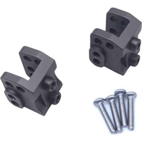 2pcs CNC Aluminum Front Rear Lower Shock Linkage Link Mount for RC 1/10 Rock Car Axial SCX10-II 90046 90047 AR44 Axle,Titanium C