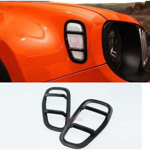 Fit For Jeep Renegade 2015 2016 2017 2018 Side Lamp Cover Light Trims Car Styling Accessories 2pcs