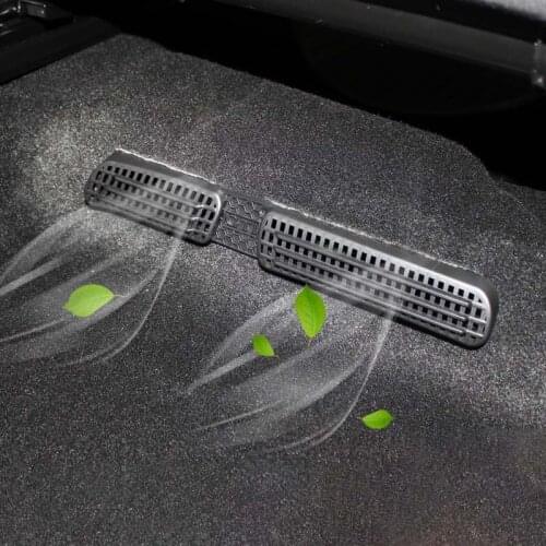 2PCS/Set Car Air Outlet Cover Back Seat Under Car Rear Seat Air Conditioning Vent Cover Net For Skoda Kodiaq 2016 2017 2018