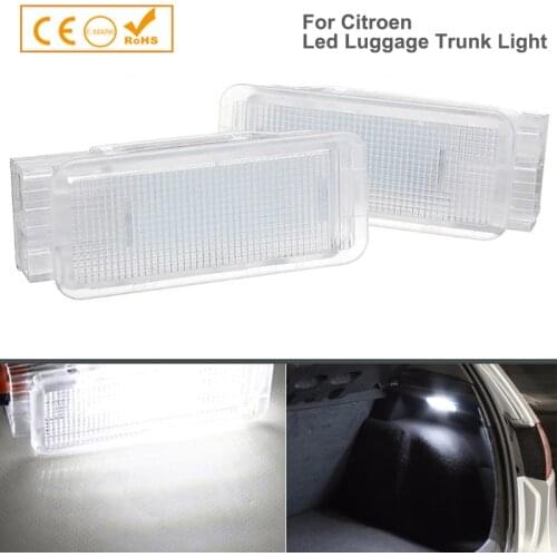 2x 18SMD LED luggage lights car compartment Interior lamp light For Citroen C2 C3 C4 C5 C6 C8 DS3 Saxo Xantia Xsara Picasso