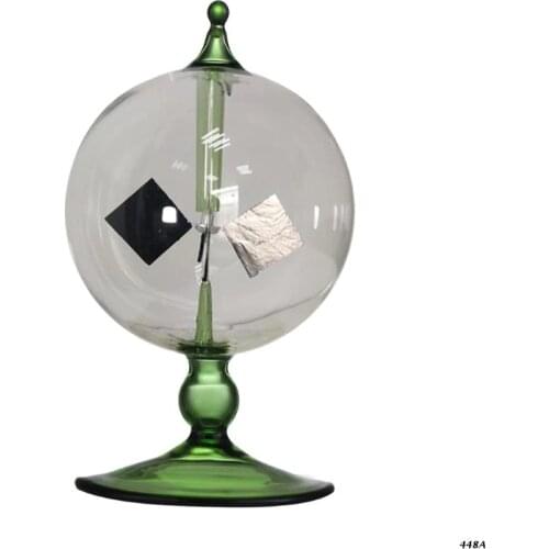 4 Blades Rotating Glass Windmill Solar Powered Crookes Radiomter Light Meill