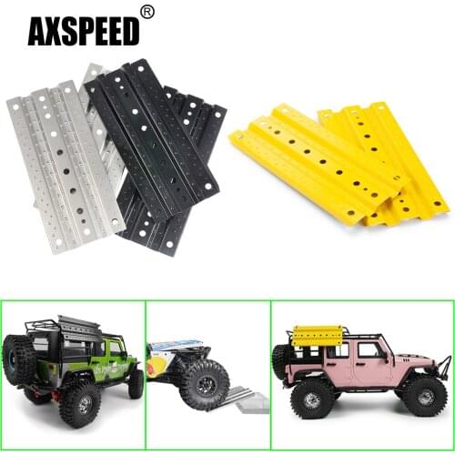 AXSPEED 2Pcs 140*61mm Metal Sand Ladder Recovery Board for Traxxas TRX-4 Axial SCX10 Tamiya CC01 Recat MST 1/10 RC Crawler Car