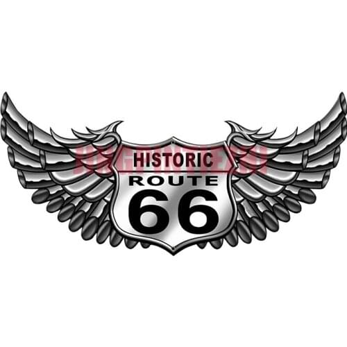 Fuzhen Boutique Decals Exterior Accessories Car Sticker for Retro Route 66 Bike Auto Moto Decal Windows Bumper Car Styling