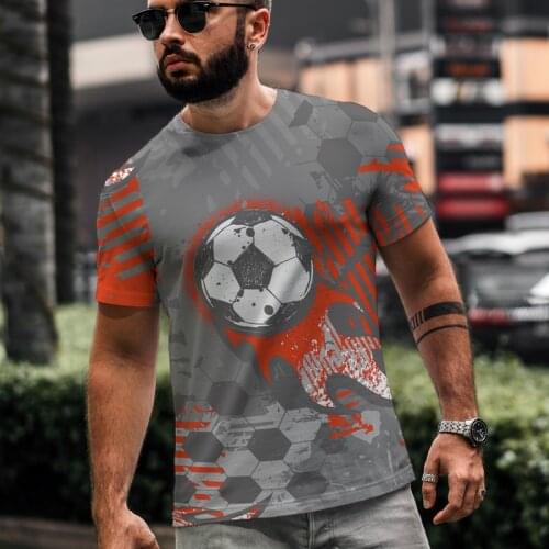 Summer new best-selling oversized loose mens T-shirts short-sleeved mixed graffiti printing O-neck mens T-shirts