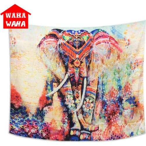Elephant Tapestry Colored Decor Tapestries Bohemia Wall Hanging Living Room Blanket Table Cloth Curtain Decoracion Habitacion