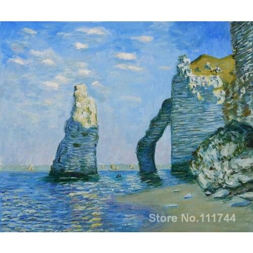 Canvas art The Cliffs at Etretat Claude Monet reproduction Paintings Handmade High Quality