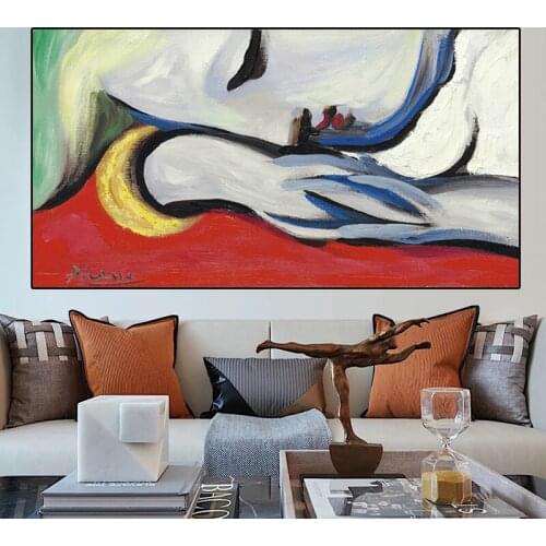 Picasso Character Famous Painting Abstract Wall Art Sleeping Beauty Girl Posters and Prints Canvas Paintings Pictures Room Decor