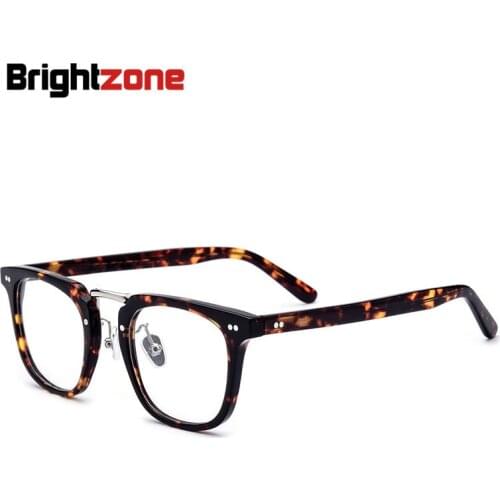 Brightzone Premium Collection European Imported Acetate Optics Men Women Anti-Blue Light Prescription Spectacle Glasses Frame