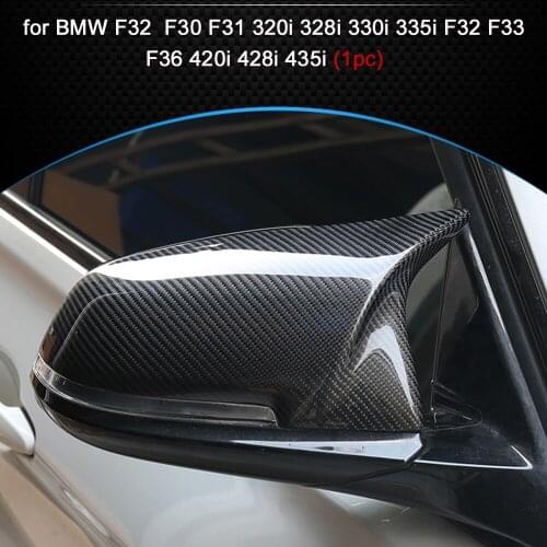 2pcs Auto Car Rear View Side Mirror Cover Trim Rearview Mirror Shells For BMW F32 F30 F31 F33 F36 Carbon Fiber Style