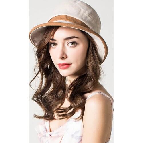 New Arrival Fashion Sun Hat Female Moisture Absorption Breathable Sunscreen Hat Modification Girls Travel Sun Cap B-7419