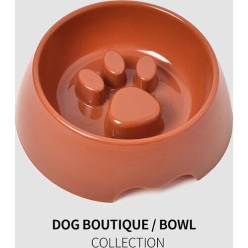 New Pet Supplies Thick Plastic Single Pet Bowl Plastic Bowl Slow Food Bowl For Pets Choke Prevention And Stop Food Bowl For Dogs