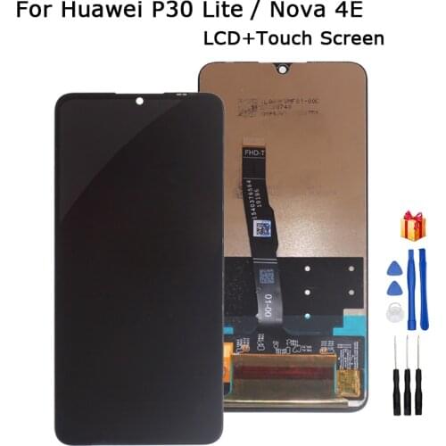 Original For HUAWEI P30 Lite LCD Display Touch Screen Digitizer For Huawei Nova 4E MAR-LX1 LX2 AL01 LCD Display Replacement