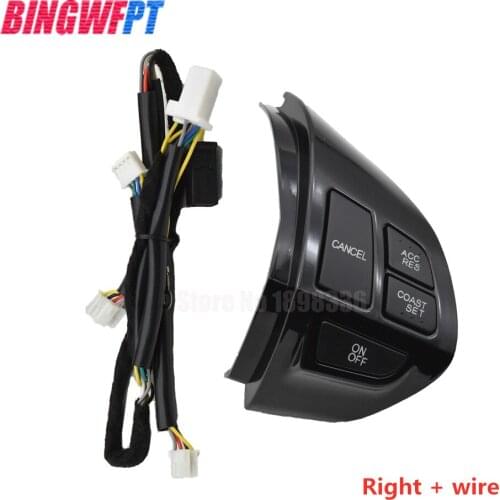 For Mitsubishi ASX Cruise Control Switch Steering Wheel Control Switch Button Only Right Side Piano black & Silver