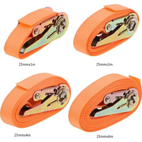 Porable Heavy Duty Tie Down Cargo Strap Luggage Lashing Strong Ratchet Strap Belt With Metal Buckle 270E