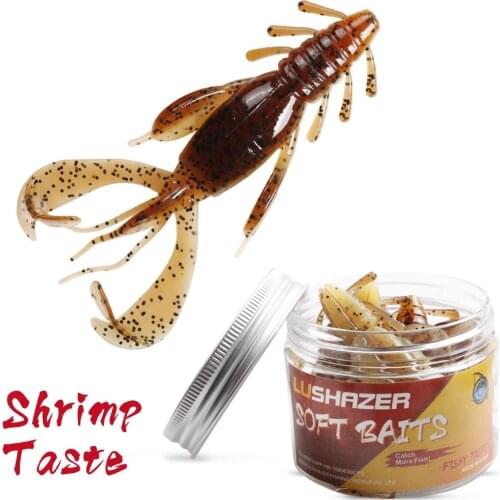 MAGBLUE 6pcs/lot Shrimp Soft Bait 10cm/10g Silicone Lures Worm Smell Attractive Shrimp odor Jig Wobblers Bass Fishing Tackle