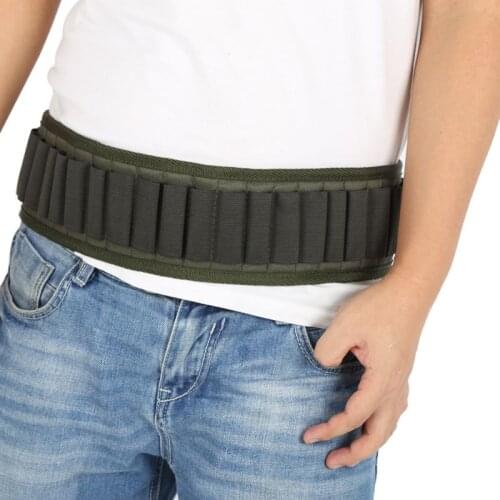 Tactical 25Rounds Ammo Shell Holder Belt 12 Gauge Ammo Pouch 4.7cm Width,600D, 577-1Belt Suitable for All Combat Uniform