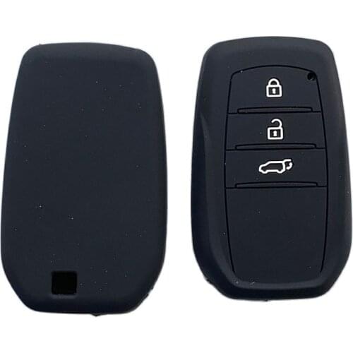 Silicone car key cover case shell for Toyota HILUX INOVA FORTUNER SW4 3button key Case Holder Accessories